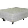 Conjunto Sommier 2 Plazas King Espuma Alta Densidad 160x200