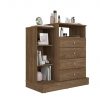 Comoda Linea Poeme 4 Cajones 3 Estantes