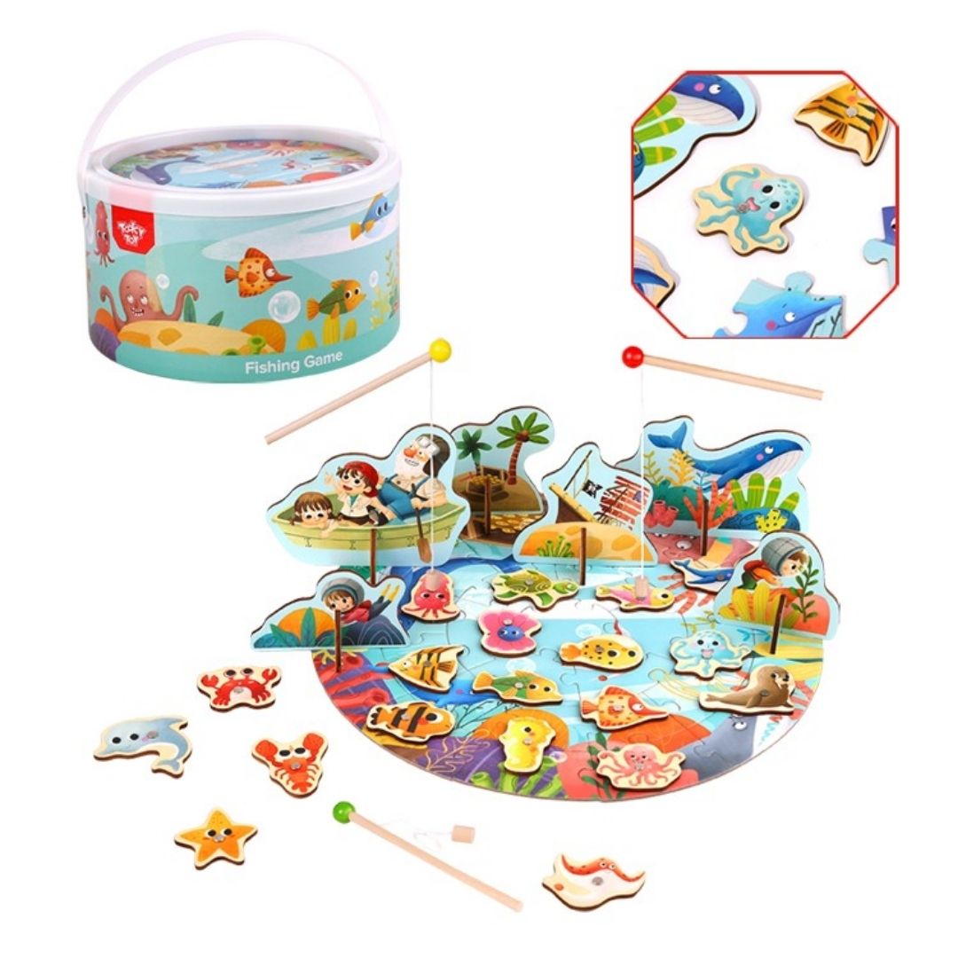 Gioco Pesca Magnetico Bambini 3 Anni Con Musica E Scene 3D