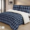 Acolchado 2 plazas sommier corderito doble faz liso/estampado