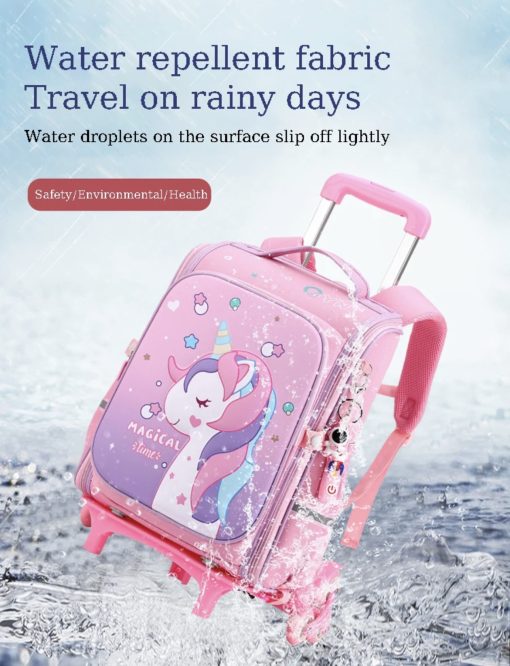 Mochila con Carrito y ruedas Unicornio - Imagen 4