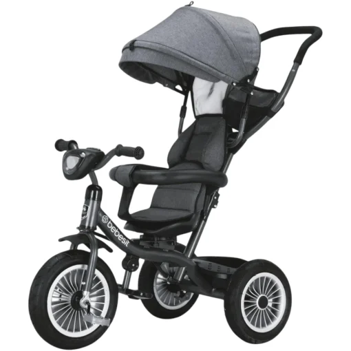 TRICICLO BEBESIT GIRATORIO 360 GRADOS GRIS - Imagen 3