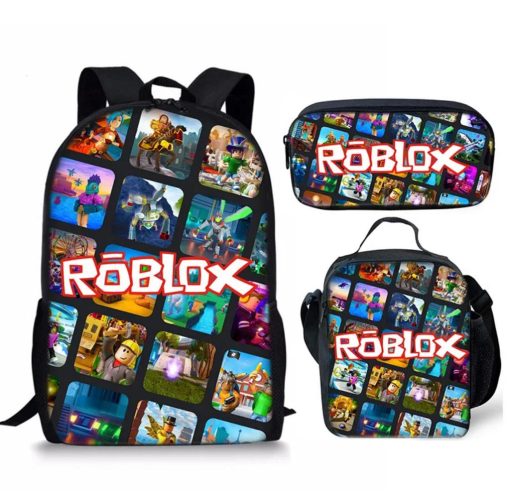 Mochila Roblox mas cartuchera mas lunchera