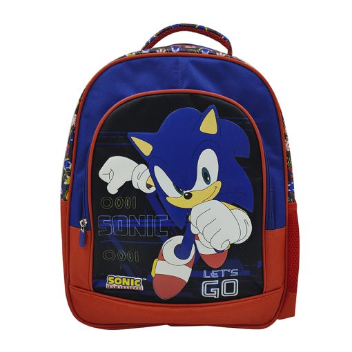 Mochila Infantil Sonic Jacquard Grande 40 x 30 cm