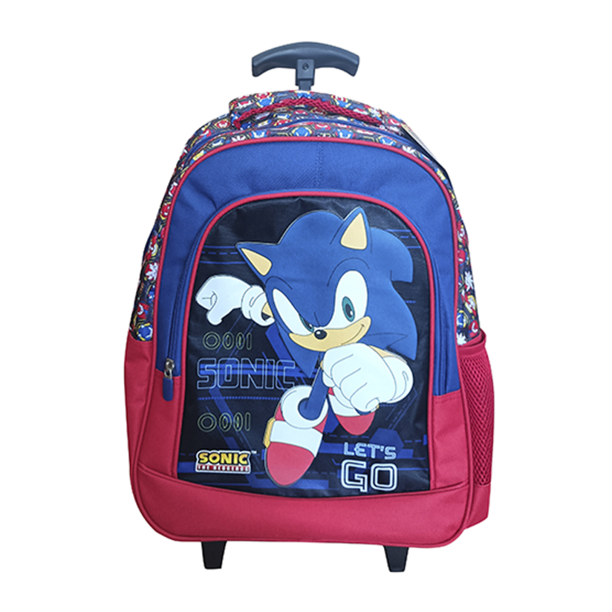 Mochila Infantil Sonic con Carro Grande 40 x 30 cm - RC Sueños