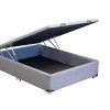 Box Baulera de 2 plazas Capitoneada en Tela Linum Gris