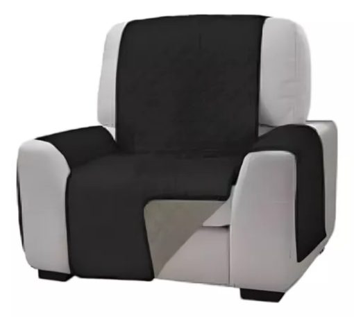 Cubre Sofa Impermeable 1 Cuerpo Capitoneado Negro