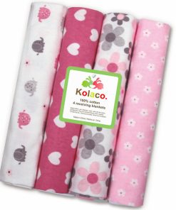 Pack 4 Mantas Recibidoras de Bebé Rosa