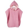 Bata Poncho Infantil con Capucha Rosa