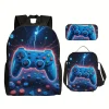Set Escolar Mochila, Lunchera y Cartuchera Gamer