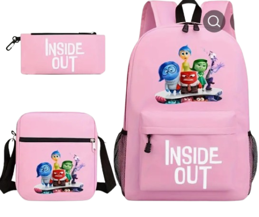 Set Escolar Mochila, Lunchera y Cartuchera Intensamente 2