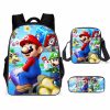 Set Escolar 3 Piezas Mario Mochila mas Lunchera mas Cartuchera
