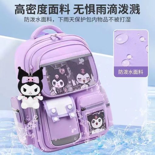 Mochila Escolar con Bolisllos Violeta