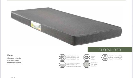 Colchon Espuma 1 plaza Linea Flora - Imagen 3