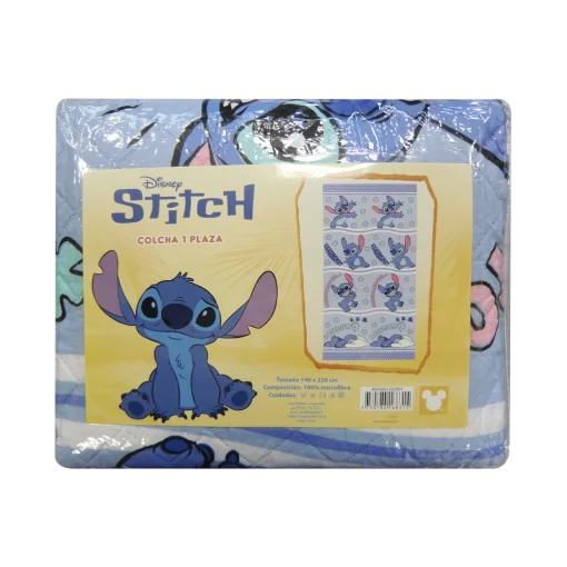 Colcha Infantil Stitch 1 Plaza 100% Microfibra - Imagen 2