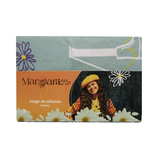 Juego Sábanas Infantil Margarita 1 Plaza 100% Microfibra