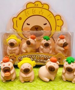Set 4 gomas Capibara