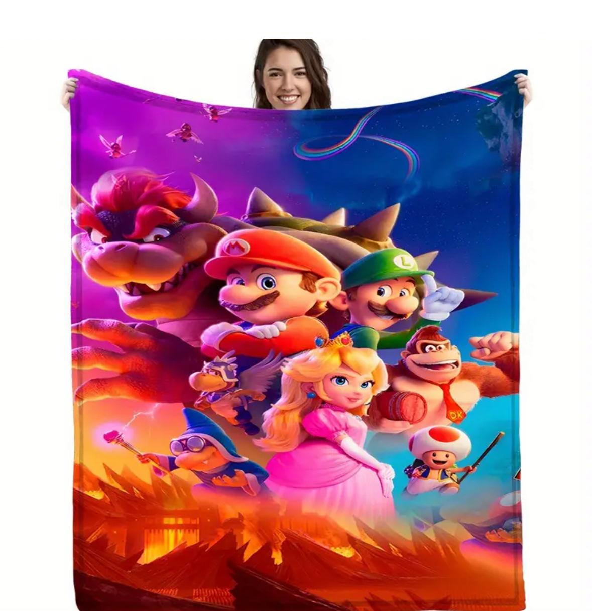 Frazada Manta Soft Mario Bros 1 plaza