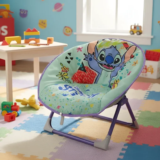 Silla Honguito Stitch Plegable con Broche Seguridad