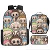 Set 3 Piezas Labubu Mochila Lunchera y Cartuchera