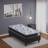 Conjunto Sommier Alta Densidad Espuma 80 x 185 x 15 Capitoneado