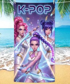 Alternative view of Toalla de baño Guerreras KPOP