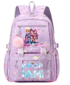 Alternative view of Mochila Escolar Guerreras KPOP