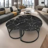 Mesa Doble Around Black para Sala de Estar ,Oficina