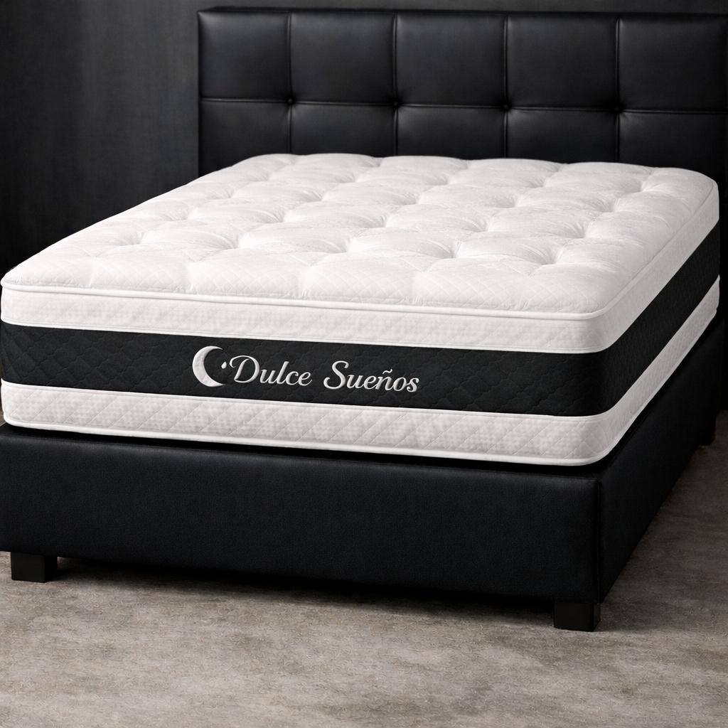 Conjunto Sommier Espuma 1 plaza y meda Densidad 65 Linea Dulces Sueños - Imagen 5