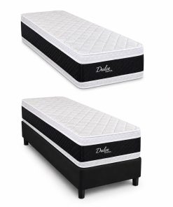 Conjunto Sommier Espuma D65 1 plaza Linea Dulces Sueños