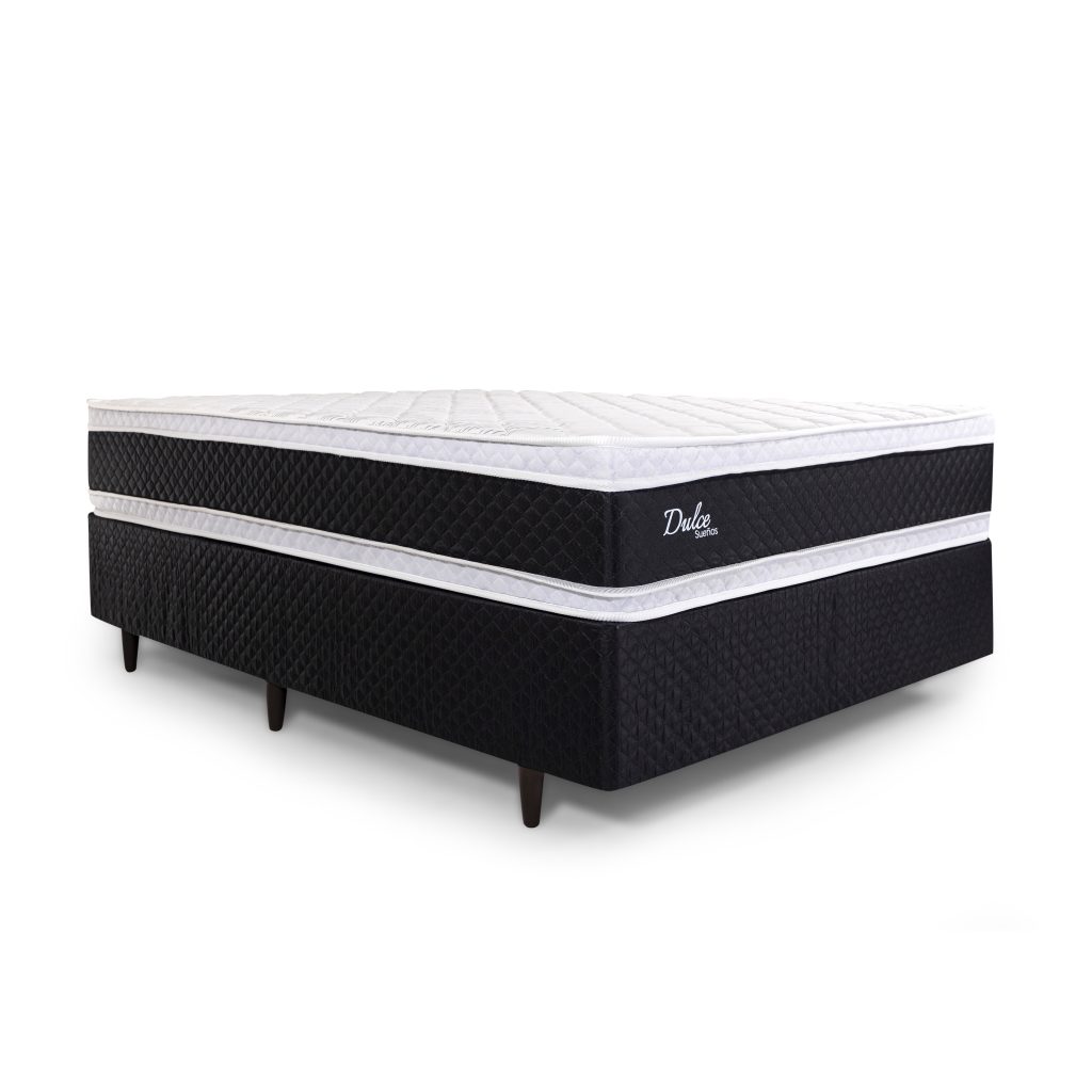 Conjunto Sommier Espuma 1 plaza y meda Densidad 65 Linea Dulces Sueños - Imagen 2