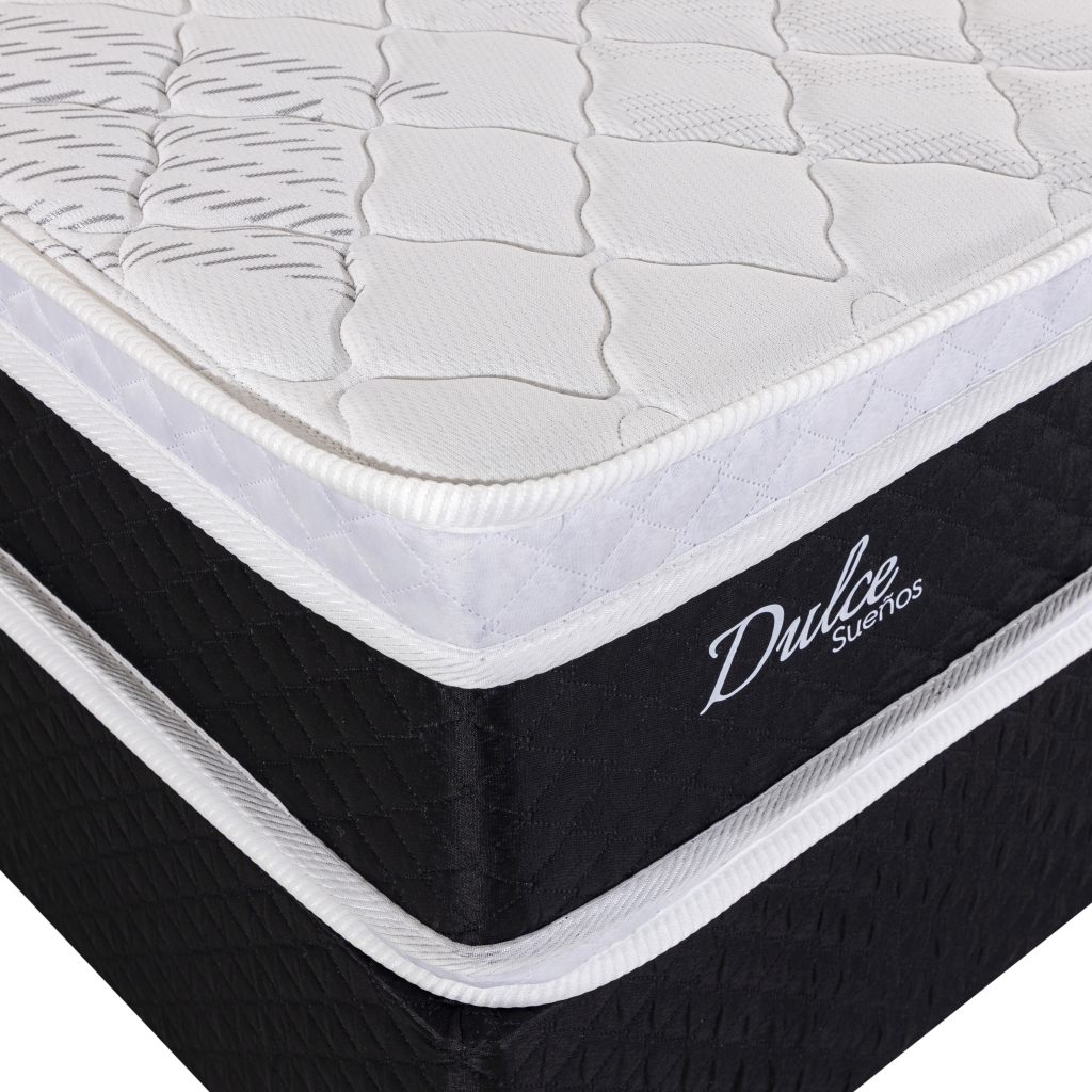 Conjunto Sommier Espuma 1 plaza y meda Densidad 65 Linea Dulces Sueños