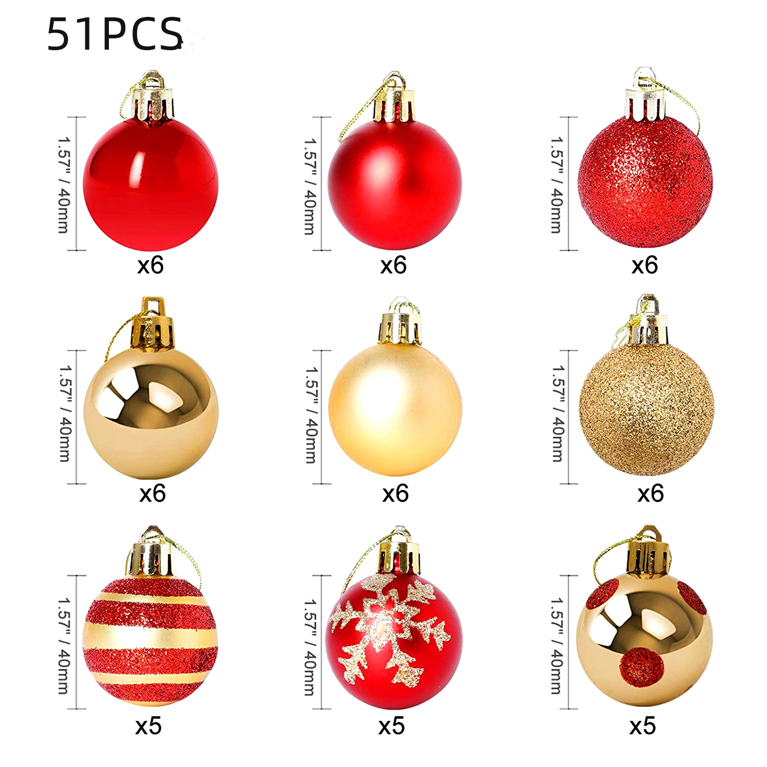 Set de 50 piezas navideñas - Imagen 2