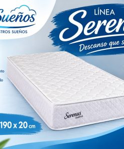 Colchon Espuma Densidad 23 90 x 190 x 20 Capitoneado