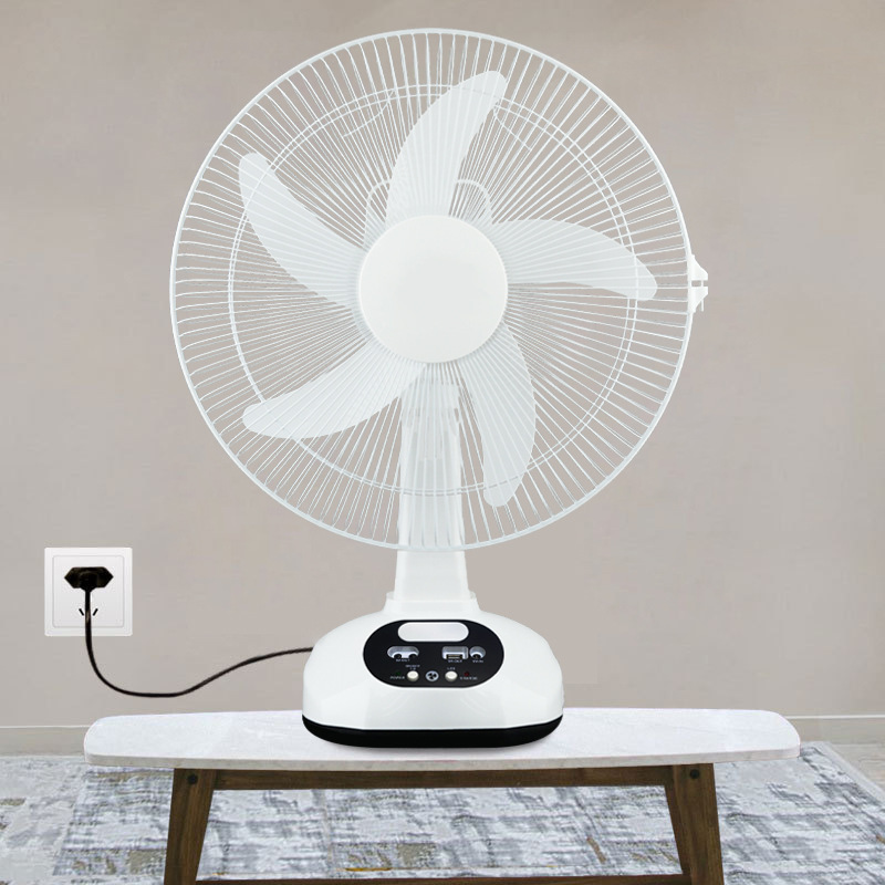 Ventilador Solar con batería recargable eléctrica multifunción de 12/16 pulgadas - Imagen 2